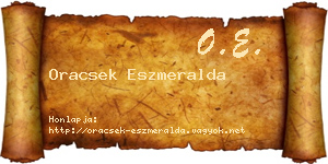 Oracsek Eszmeralda névjegykártya